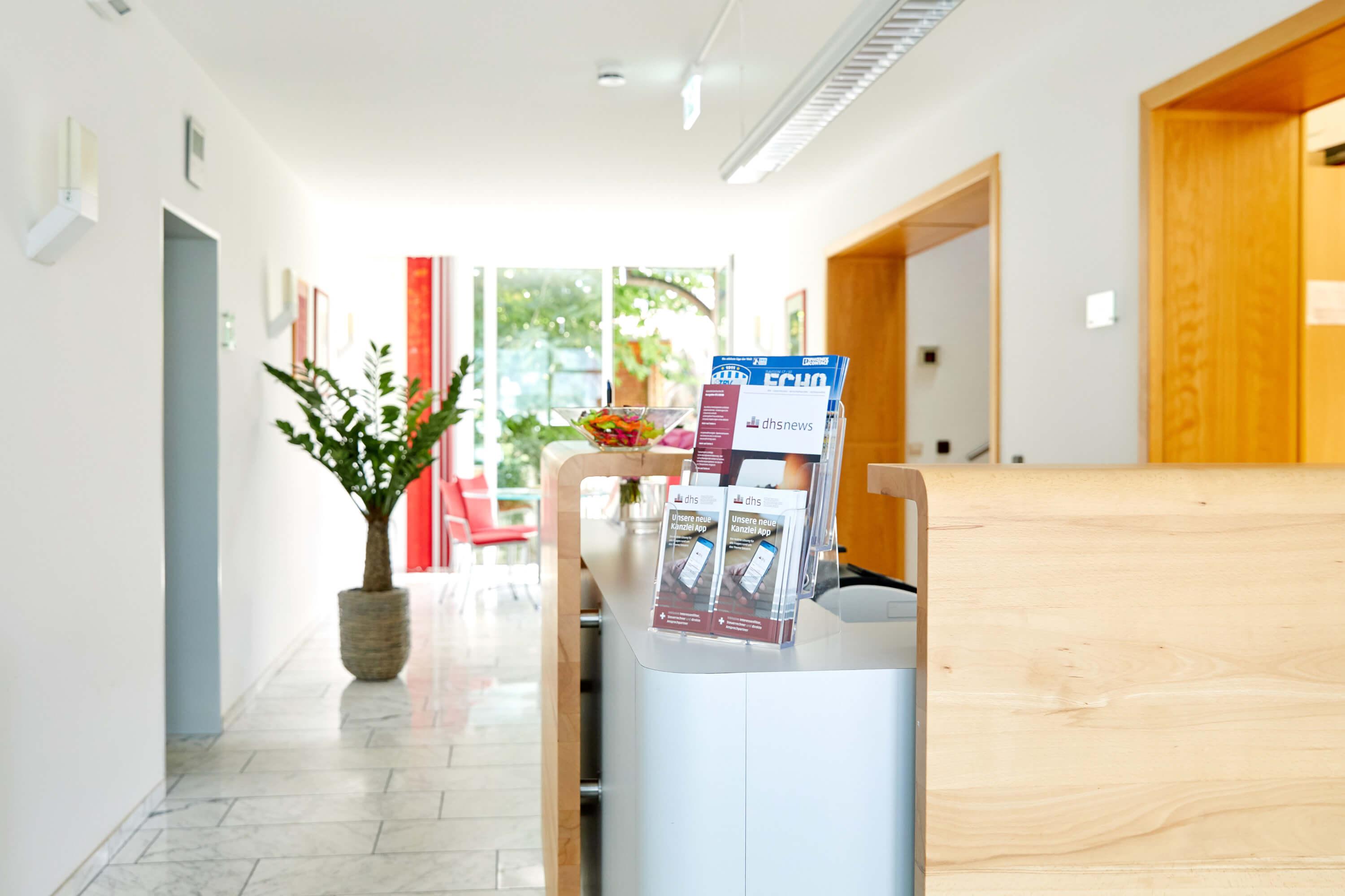 Empfangsbereich dhs Büro Lemgo